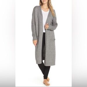 UGG Women's Heather Gray Open Front Cardigan